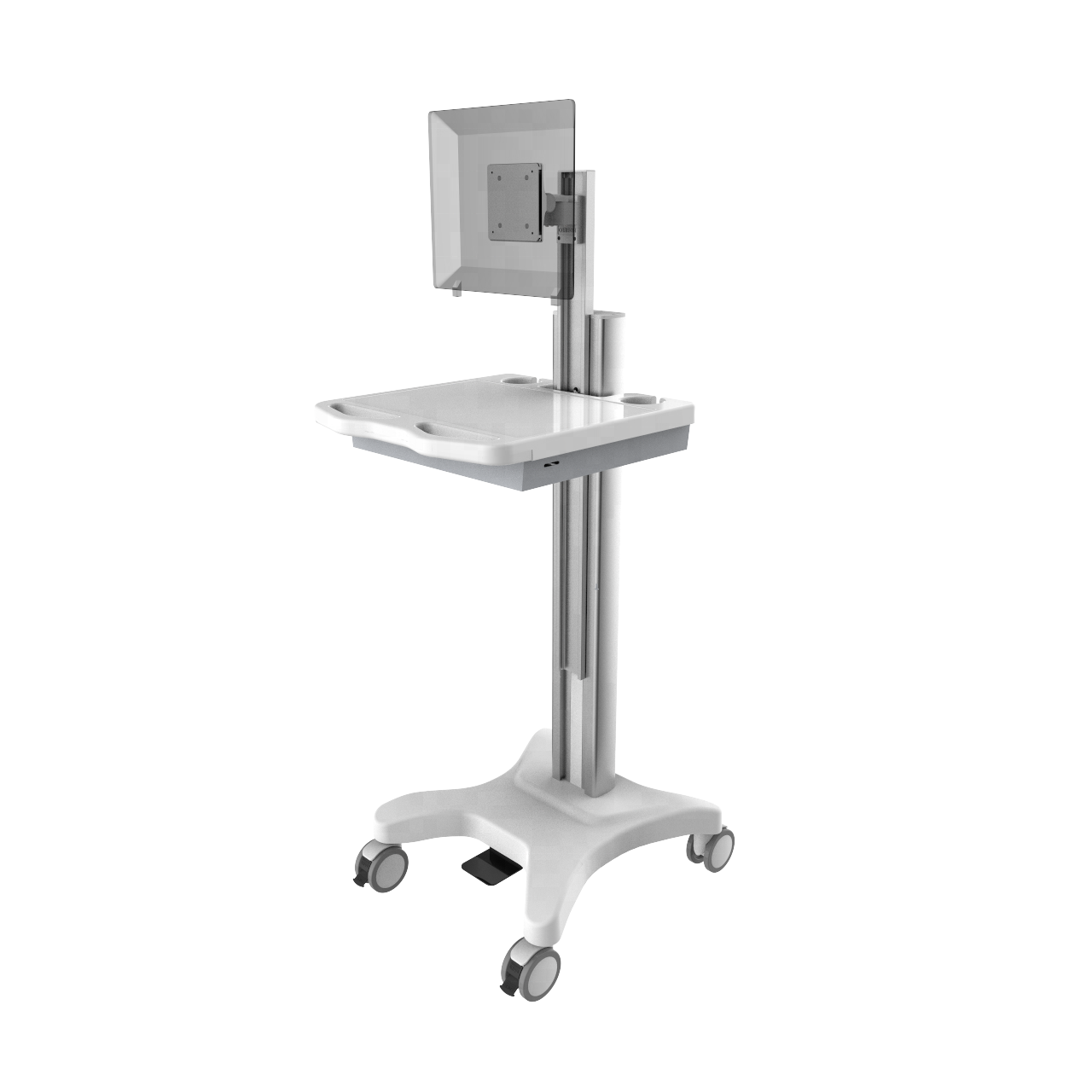 Medical computer workstation trolley/emergency